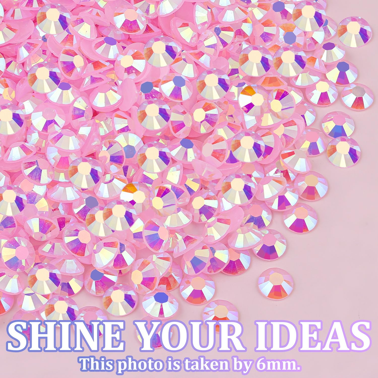 Resin Jelly Rhinestones for Crafting with B7000 Jewelry Glue, 2 Boxes Light Pink AB Flatback Crystals with 3Pcs 10ml Glue, Bedazzling Non Hotfix Gems for DIY Tumblers Clothing Shoes Manicure-Velvo Beauty