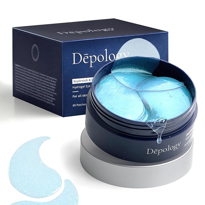 depology Replenish & Repair Under Eye Patches for Puffy Eyes, Wrinkles (60 Patches) | Hydrating with Ceramides and Hyaluronic Acid for All Skin Types | Botanical Extracts Eye Gel Pads 2.96 fl oz-Velvo Beauty