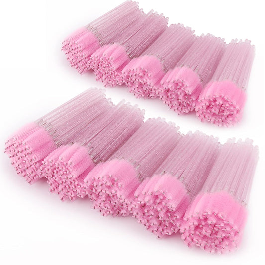Tbestmax 1000 Disposable Mascara Wands Eyelash Brush Spoolies for Eyebrow Eye Lash Extension Pink-Velvo Beauty