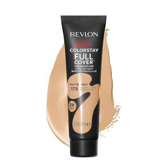 Revlon Liquid Foundation, ColorStay Face Makeup for Normal and Dry Skin, Longwear Full Coverage with Matte Finish, Oil Free, 175 Natural Ochre, 1.0 Oz-Velvo Beauty