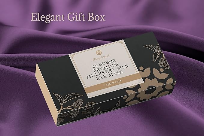 Premium Handcrafted 25 Momme Mulberry Silk Eye Mask for Sleeping (Purple Passion)-Velvo Beauty