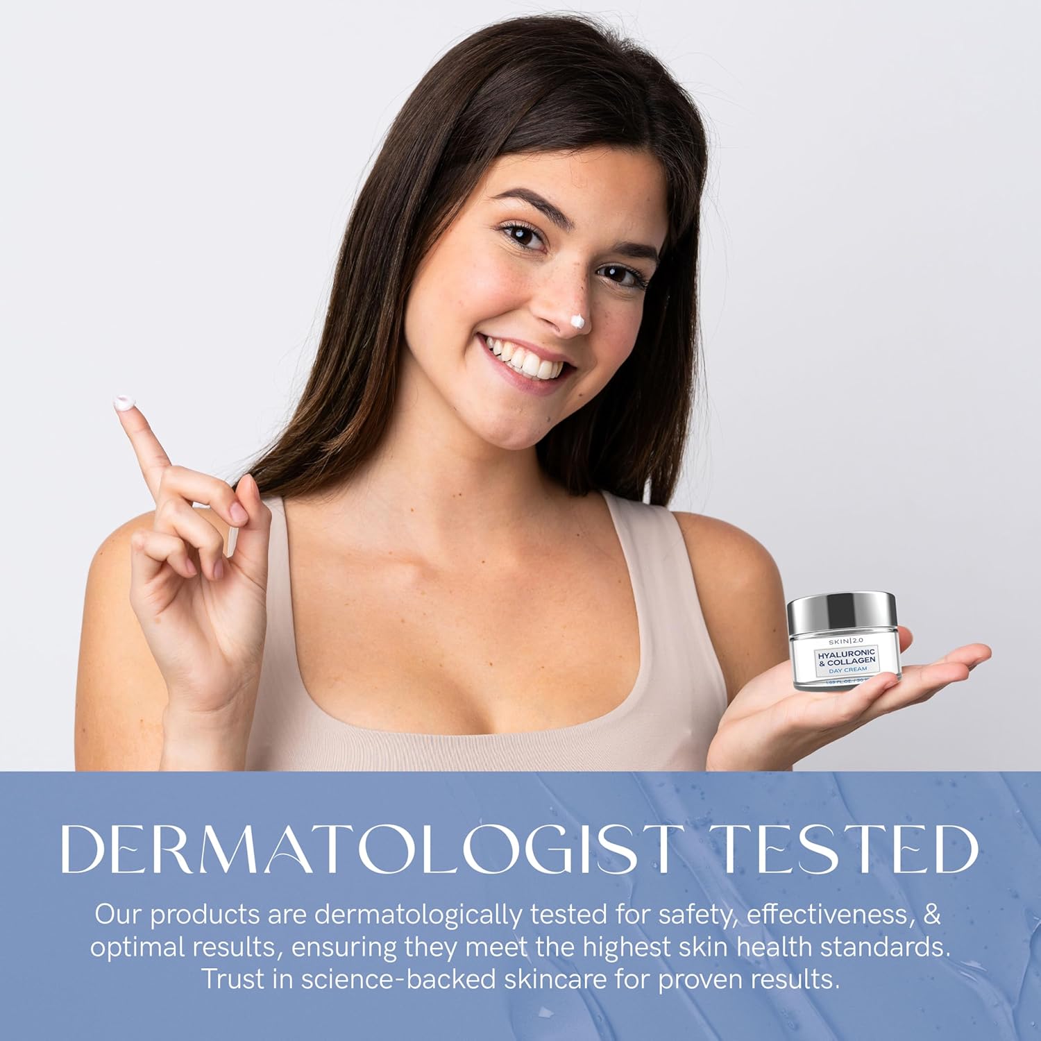 Hyaluronic Acid & Collagen Face Moisturizer - Dermatologist Tested, Anti-Aging, Restores Elasticity - Hydrating, Clean Beauty, Cruelty-Free Korean Skincare for All Skin Types - 1.69 Fl oz-Velvo Beauty