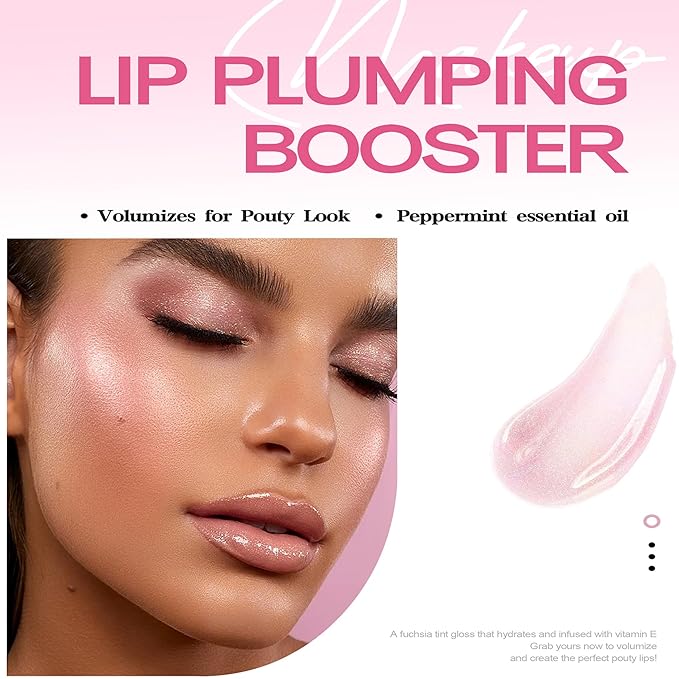 3 Colors Lifter Gloss, Spicy Lip Plumping Booster Lip Glossy Lipstick, Hydrating, Volumizes, High-Shine, Fuller Mirror Lip Glaze, Plump &Pout Lip Plumper for Women Girls, Set #04,05,06-Velvo Beauty