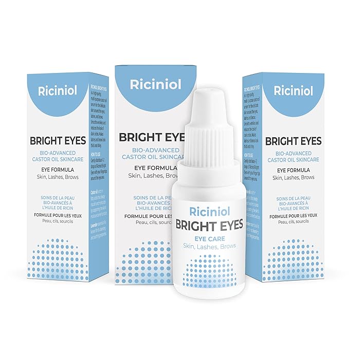 Bright Eyes - Under Eye, Puffy Eyes, and Dark Circle Treatment, Bio-Adnvanced Castor Oil Skin Care Around the Eyes, Enriched with Vitamins C, E and Lavender Essential Oil, 15ml (Pack of 3)-Velvo Beauty