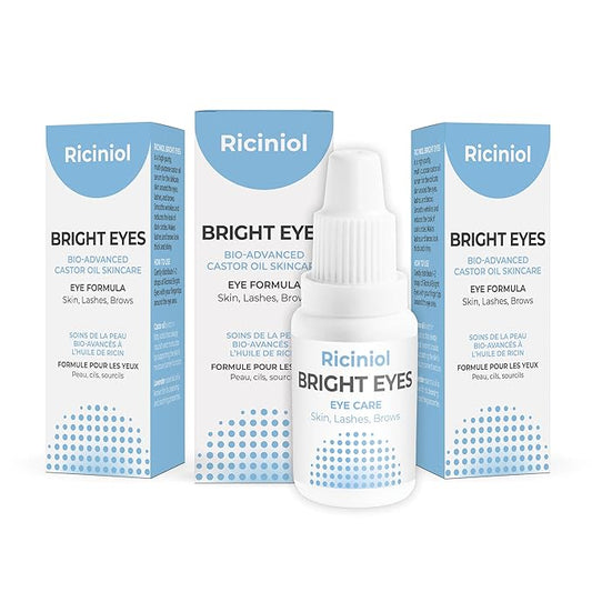 Bright Eyes - Under Eye, Puffy Eyes, and Dark Circle Treatment, Bio-Adnvanced Castor Oil Skin Care Around the Eyes, Enriched with Vitamins C, E and Lavender Essential Oil, 15ml (Pack of 3)-Velvo Beauty