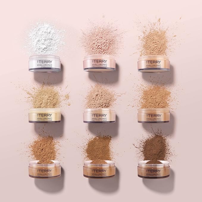 By Terry Hyaluronic Tinted Hydra-Powder, Non-Drying Loose Face Setting Powder, Blur Imperfections & Mattify, Medium Fair, 0.35 oz-Velvo Beauty
