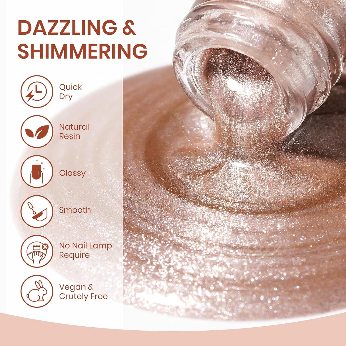 Nude Cat Eye Nail Polish Non Gel with Magnet Quick Dry Magnetic Nail Polish for Fingernail Air Drying Fast Lacquer Manicure Gift For Women Girls 16ml, 0.54fl oz-Velvo Beauty