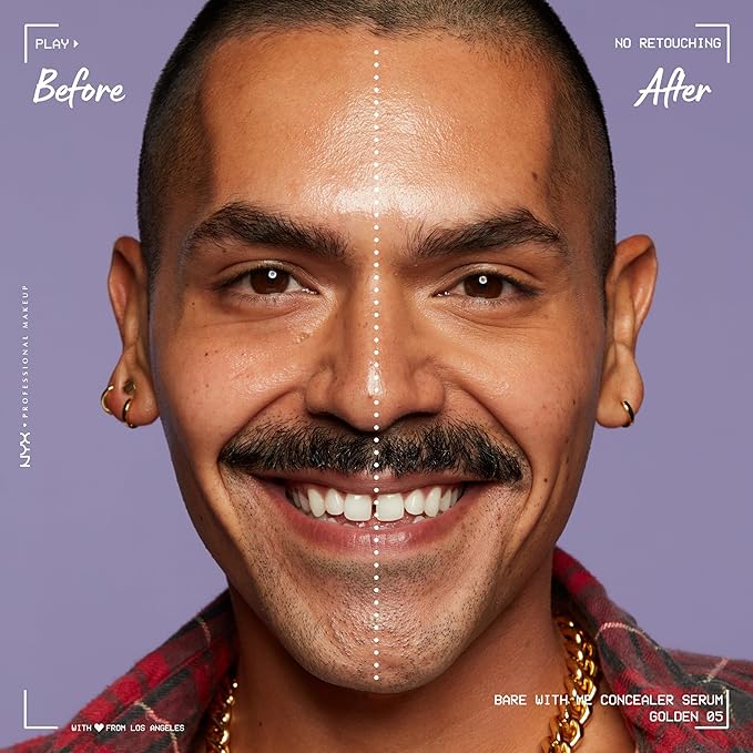 NYX PROFESSIONAL MAKEUP Bare With Me Concealer Serum, Up To 24Hr Hydration - Golden-Velvo Beauty