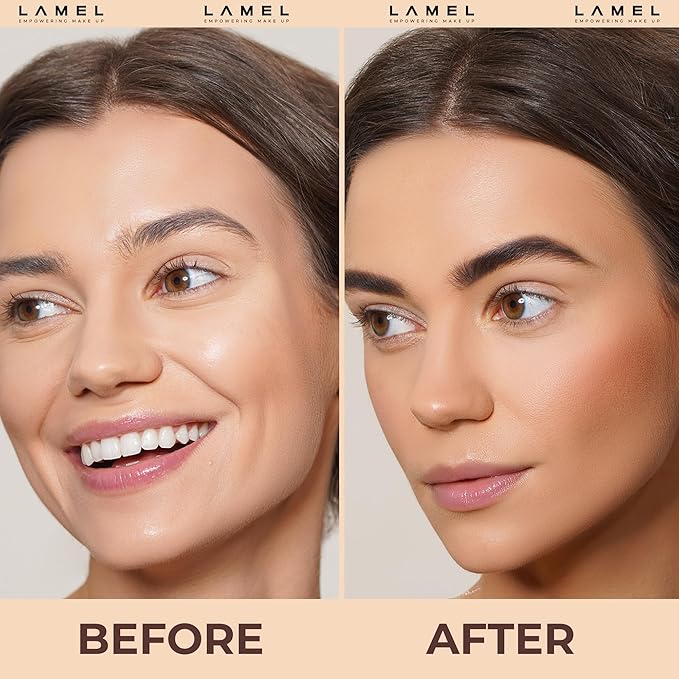 LAMEL Sunkissed Matte Bronzer Face Powder - Non-Shimmer, Long Lasting, Non-Greasy Bronzing Organic Makeup Formula - Matte Finish - Natural Tan Skin - N. 401-0.35oz.-Velvo Beauty