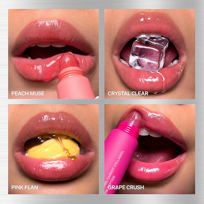 LipLock Jelly Serum for Dry Lips, Long-Lasting, Hydrating, Plumping, Glossy Mask with Rose PDRN, Carrot Collagen, Pillow Peptide, Moisturizing Tinted Lip Balm. (Crystal Clear)-Velvo Beauty