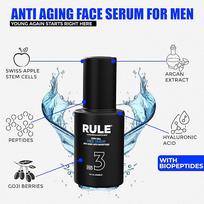 No.3 - Facial Serum with Biopeptides & Apple Stem Cells, Face Serums for Anti Aging, Peptide Serum as Skin Toner and Dark Spot Remover for Face, 30 mL-Velvo Beauty