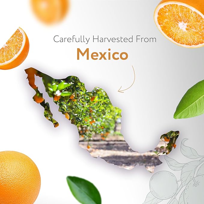 HBNO Organic Orange Essential Oil - Huge 4 oz (120ml) Value Size - USDA Certified Organic Orange Essential Oil, Cold Pressed for Aromatherapy, Soap Making, DIY, Diffuser-Velvo Beauty