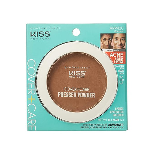 KISS Cover and Care Acne Control Pressed Powder- APP420 (Chestnut)-Velvo Beauty
