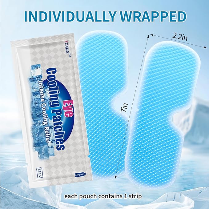 Disposable Instant Cooling Gel Eye Masks, Soothing Relief for Tired Eyes & Cooling Sensation, Eye Patches for Puffy Eyes,30 Packs-Velvo Beauty