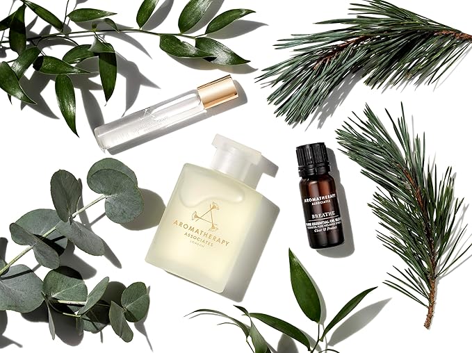 Aromatherapy Associates Breathe Pure Essential Oil Blend. Premium Undiluted Blend to Awaken Your Senses. Hand-Crafted with Eucalyptus, Tea Tree and Pine (0.33 fl oz)-Velvo Beauty