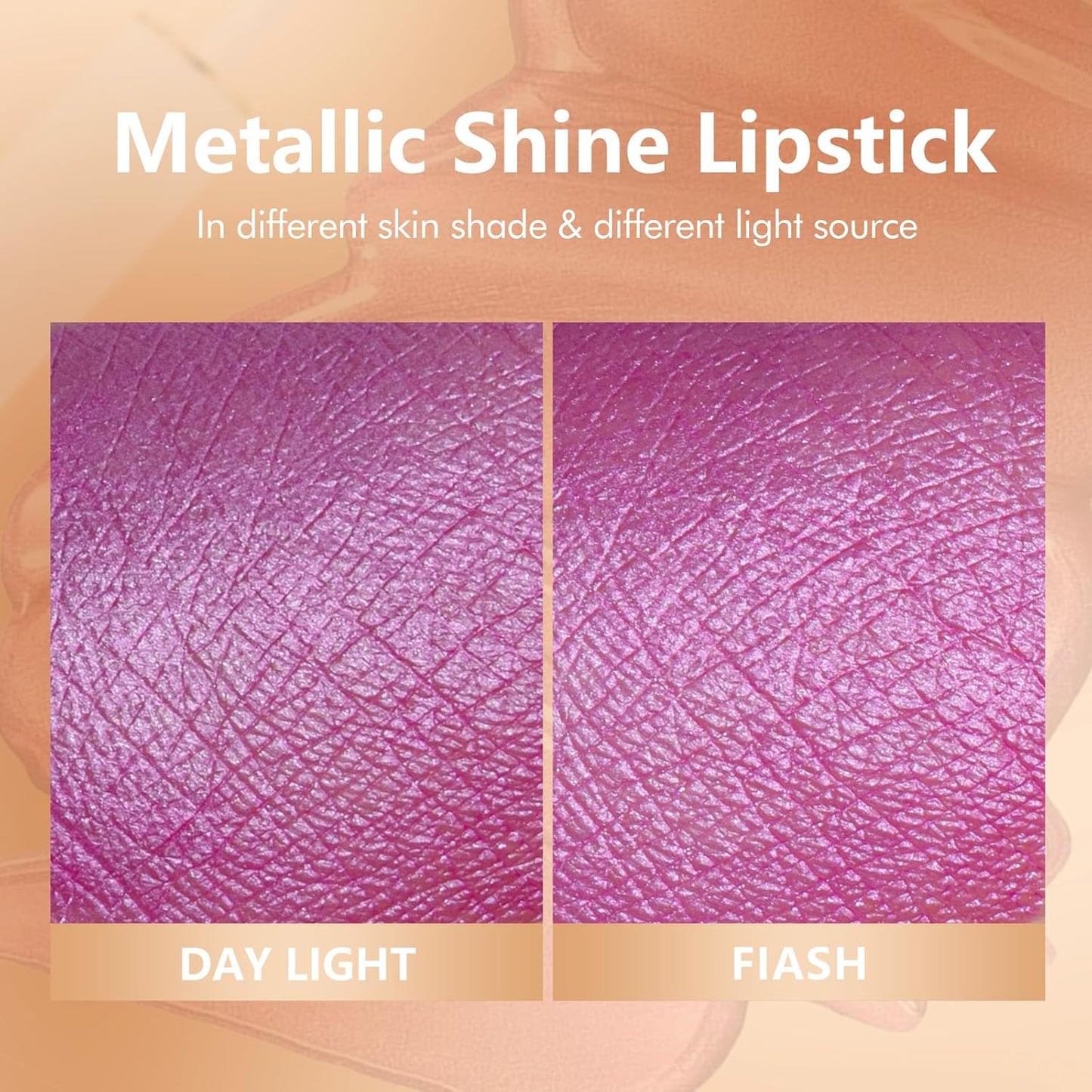MAKI YIKA Purple Lipstick for Women Metallic Lipsticks Glitter Long Lasting Lipstick No Smudge No Transfer Liquid Pink Lip Gloss (BR07 Promise Me)-Velvo Beauty