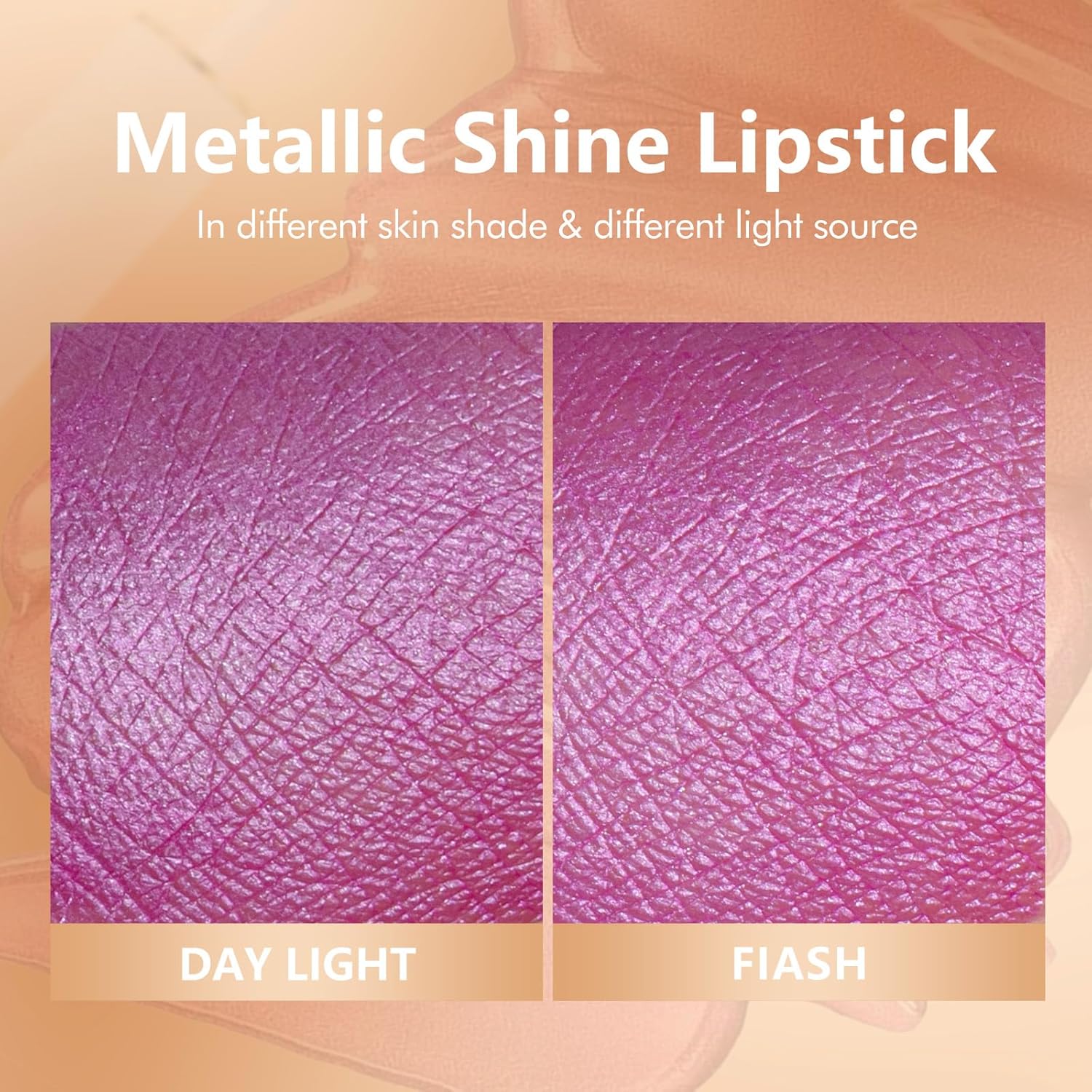 MAKI YIKA Purple Lipstick for Women Metallic Lipsticks Glitter Long Lasting Lipstick No Smudge No Transfer Liquid Pink Lip Gloss (BR07 Promise Me)-Velvo Beauty