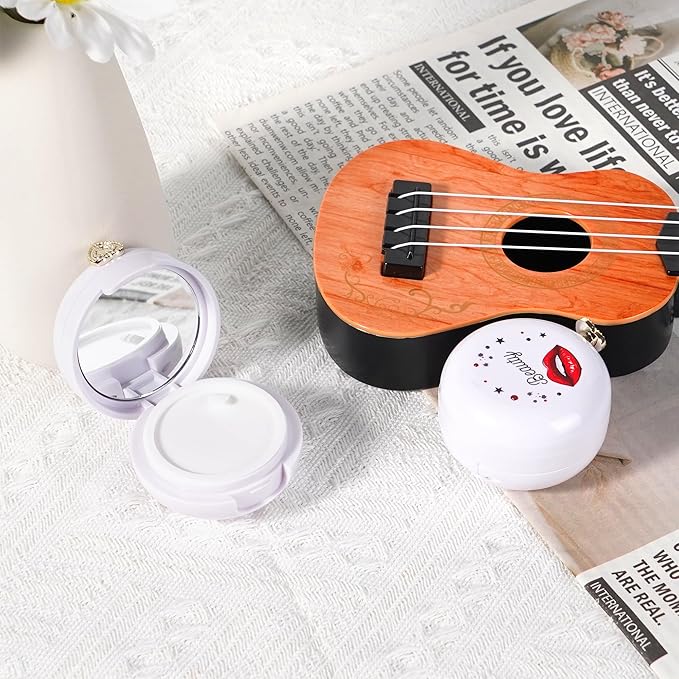 2 Pack Lip Balm Containers,Plastic Portable Empty Lip Balm Container with Mirror and Silicone Lip,Empty Lipstick Dispenser Box for Travel,Home-Velvo Beauty