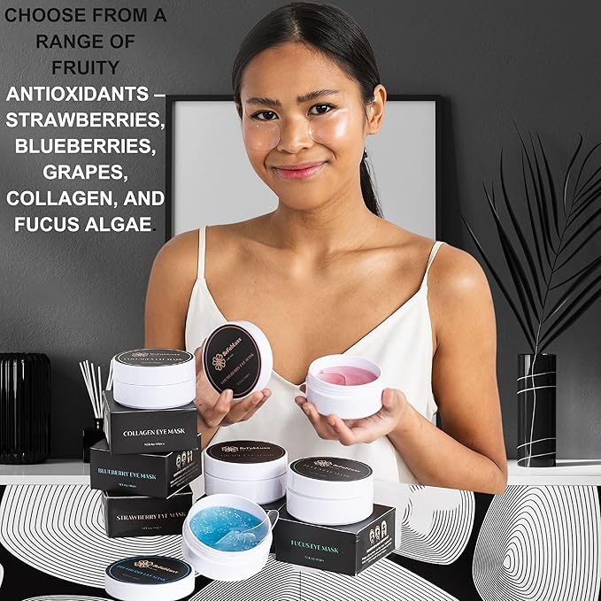 Under Eye Patches (60PCS) Under Eye Mask Collagen, Antioxidants & Hyaluronic Acid Collagen, Under Eye Wrinkle Eye Gels Pads, Anti-Aging Eye Mask Reduce Dark Circles, Puffiness Undereye Bags, Wrinkles-Velvo Beauty