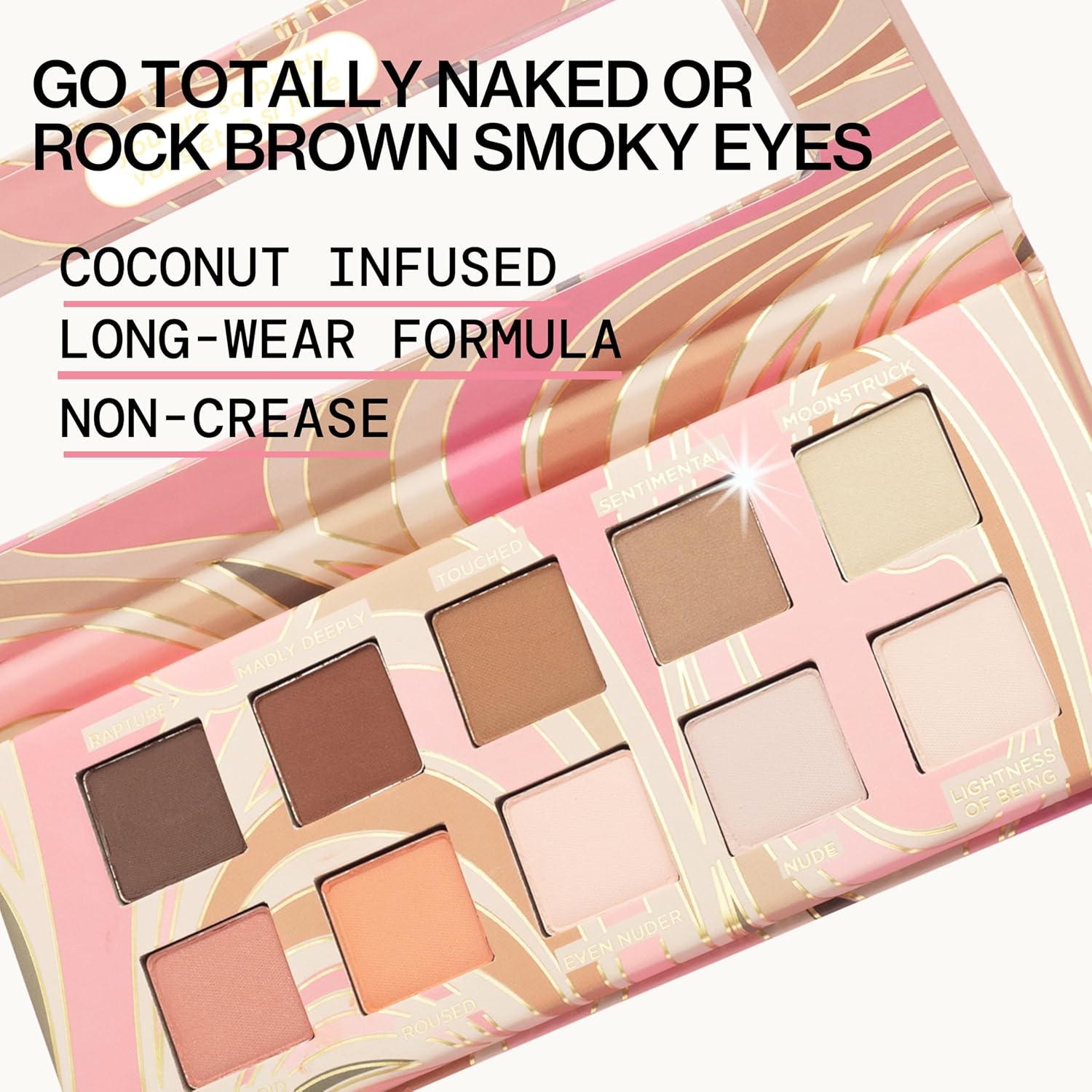 Pacifica Pink Nudes Mineral Eyeshadow Palette, 10 Neutral Shades, For Natural or Smoky Eye Look, Naked Eye Makeup, Longwearing & Blendable, Vegan, Cruelty Free Ophthalmologist Tested-Velvo Beauty