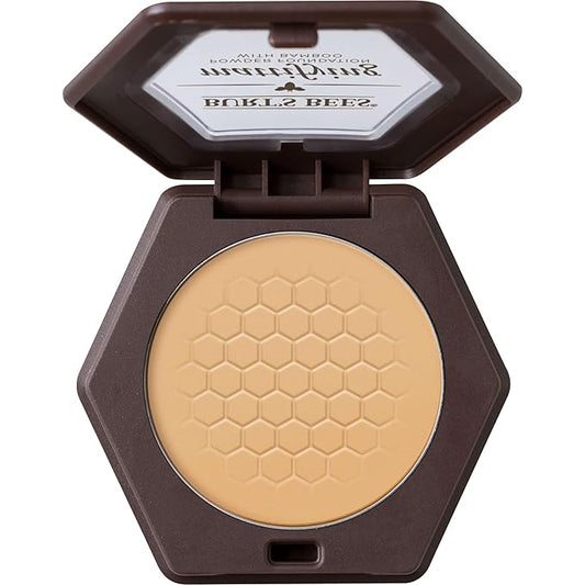 Burt’s Bees 100% Natural Origin Mattifying Powder Foundation, Bamboo, 0.3 Ounce, Packaging May Vary-Velvo Beauty