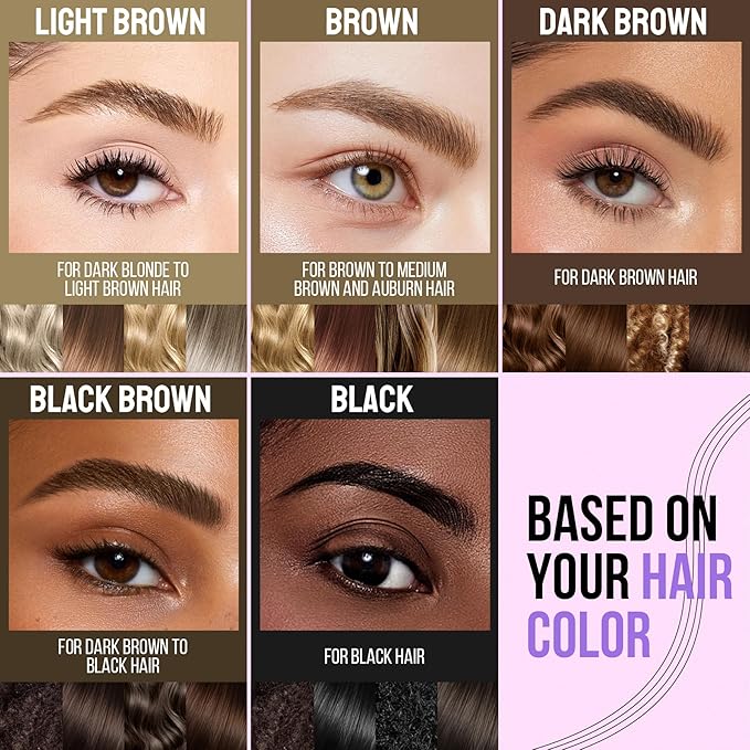 iMethod Eyebrow Pen and Eyebrow Gel - Eyebrow Pencils for Women with 4-Fork-Tip & Brow Gel Clear, Magical 2-in-1 Dual-Ended Brow Pen for Fuller-Looking Defined Brows, Stay All Day, Brown-Velvo Beauty