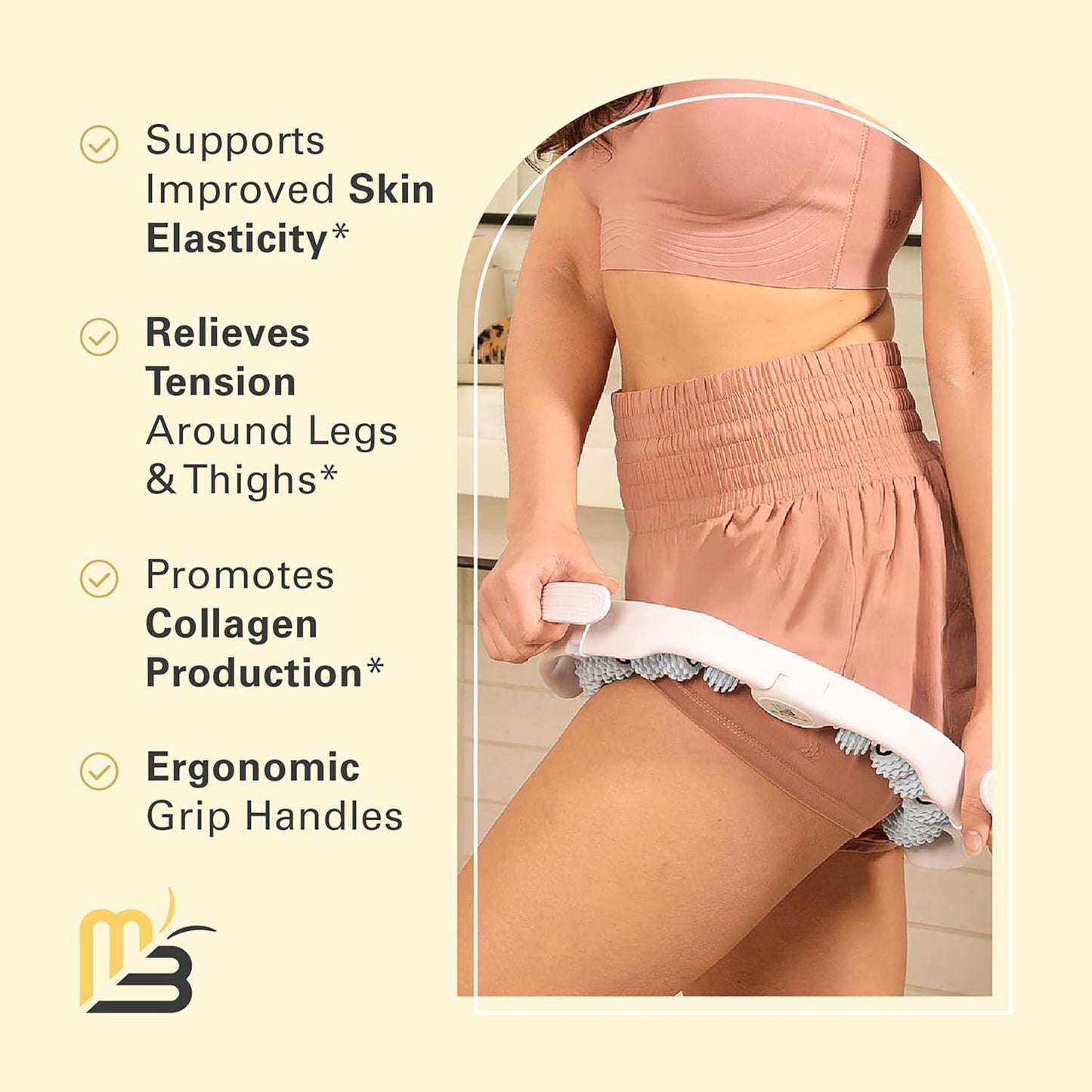 Anti Cellulite Oil and Lymphatic Drainage Massager Kit | Fascia Blaster for Contoured & Smoother Skin | Muscle Roller for Sore Arms, Legs, and Stomach, 8 fl oz by M3 Naturals-Velvo Beauty