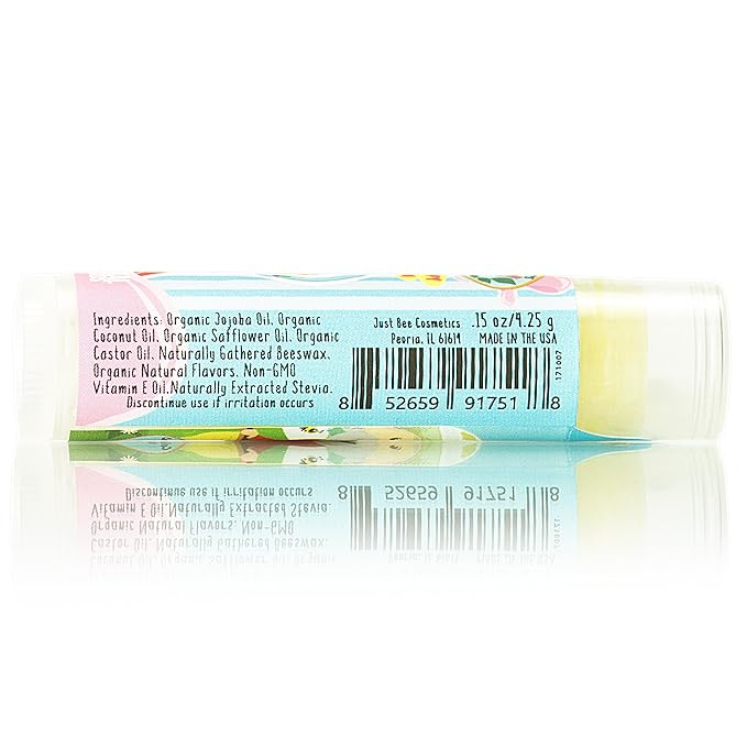 Lappy Lips Organic 100% Natural, Lip Balm Chap stick for Kids, Toddlers (6 flavors) - Organic Essential Oil - for Dry Chapped Lips to Restore and Heal and Make Kids Happy-Velvo Beauty