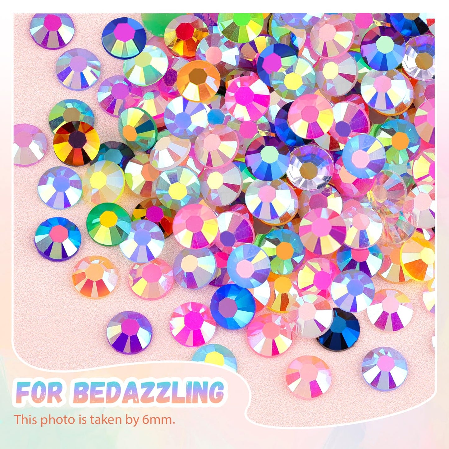 12600Pcs Resin Jelly Rhinestones with Tweezers for Crafting, Multi Colors 4mm Non Hotfix Flatback Gems, Bedazzling Crystal for DIY Crafts Clothing Tumblers Mugs Shoes Decor Nail Art-Velvo Beauty
