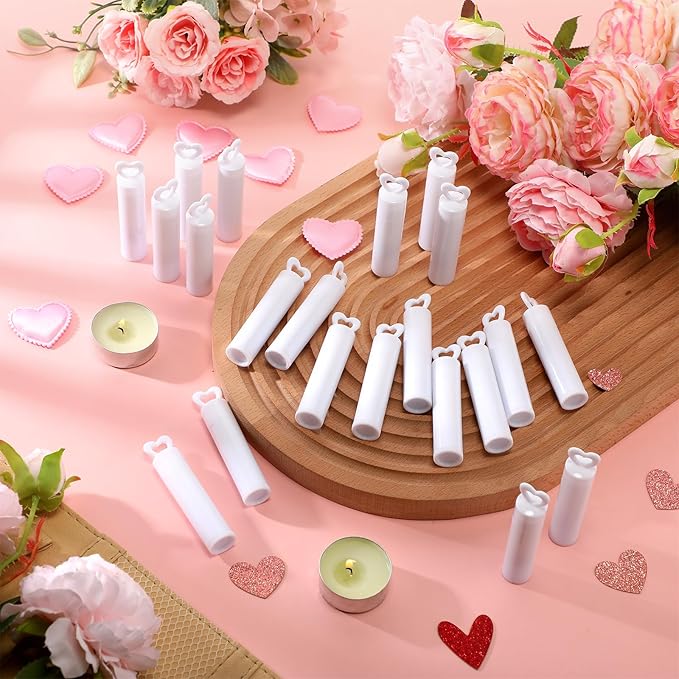 100 Pcs Lip Balm Bulk Heart Shape Lip Balm Jasmine Scented Beeswax Lip Balm Moisturizing Lip Balm Add Your Own Labels for Teacher Baby Shower Coworkers Friend Gift-Velvo Beauty