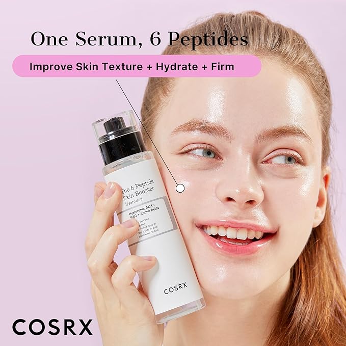 COSRX 6X Peptide Collagen Booster Toner Serum 150mL/5.07 Fl.Oz, Skin Renewal Boosting Facial Essence, Niacinamide & Hyaluronic Acid for All Skin Types, Korean Skincare, Paraben Free-Velvo Beauty