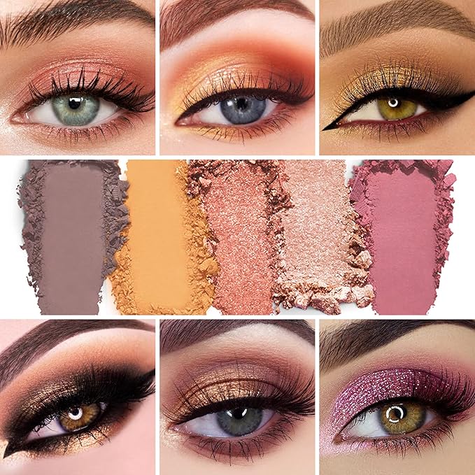 Matte Eyeshadow Palette, Nude Eyeshadow Palette Makeup Set, Matte Shimmer High Pigmented Blending Powder Velvet Texture Eye Shadow Kit-Velvo Beauty