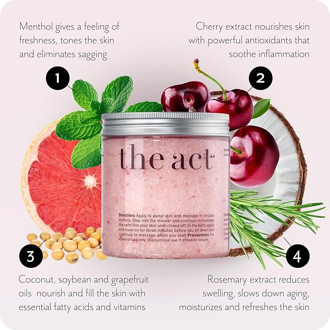 Detox Organic Body Scrub with Himalayan & Sea Salt - Anti Cellulite Nourishing Restores Cleanser Scrubs for Legs, Feet, Hands - Gifts for Women Men, Home Spa Care, Vegan (10.58 Oz, Grapefruit)-Velvo Beauty