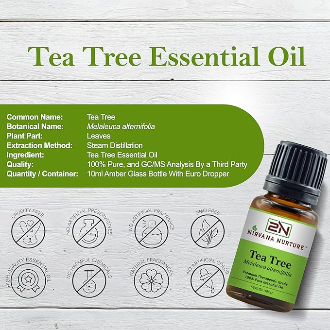 Tea Tree Essential Oil 100% Pure Premium Therapeutic Grade, Undiluted - Aromatherapy Diffuser for Calm and Relaxation, Skin Care, Hair Care-Velvo Beauty
