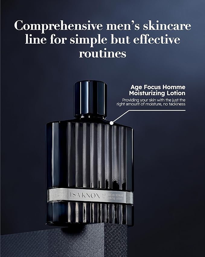 ISA KNOX Age Focus Homme (Face Emulsion, 5.1fl oz) - Hydrating Facial Moisturizer to Soothe and Moisturize Shaving-Irritated Skin for a Refreshing Sensation by LG Beauty. Niacinamide, Adenosine.-Velvo Beauty