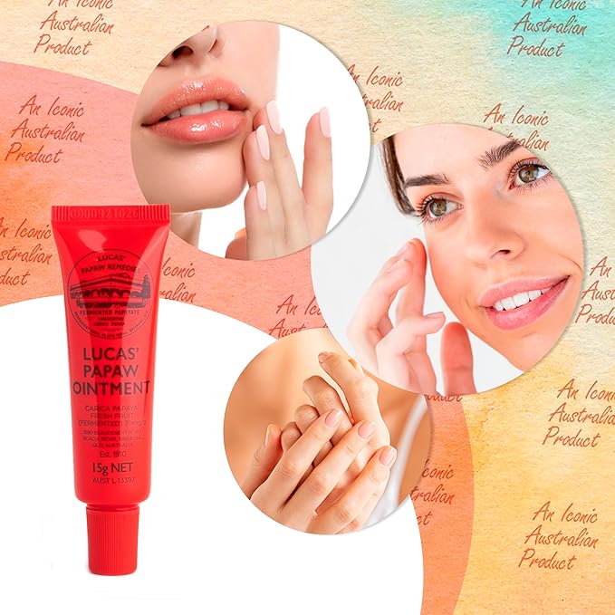 Lucas Pawpaw Lip Ointment, Lucas Pawpaw Cream, Lucas Pawpaw Ointment for Lips & Dry Skin - Unique All Skin Types, All Gender- Any Season Gift Pack with 2 x 15g Pawpaw Balm-Velvo Beauty