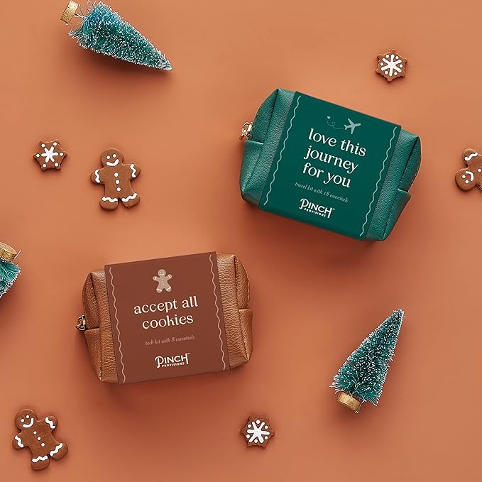 Pinch Provisions Travel Kit, includes 18 Must-Have Emergency Essential Items for Travelling, Ideal Road Trip or Airport Gift for Friends, Family & Peers, Portable Pouch-Velvo Beauty