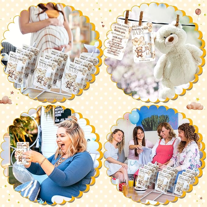 30 Pack Bear Baby Shower Party Gifts Favors Gifts Bulk Lip Balms for Guests Woman Man Entertainment Neutral Gender Reveal Favors Baby Shower Prizes Souvenirs Baby Gift Bags Stuffers-Velvo Beauty