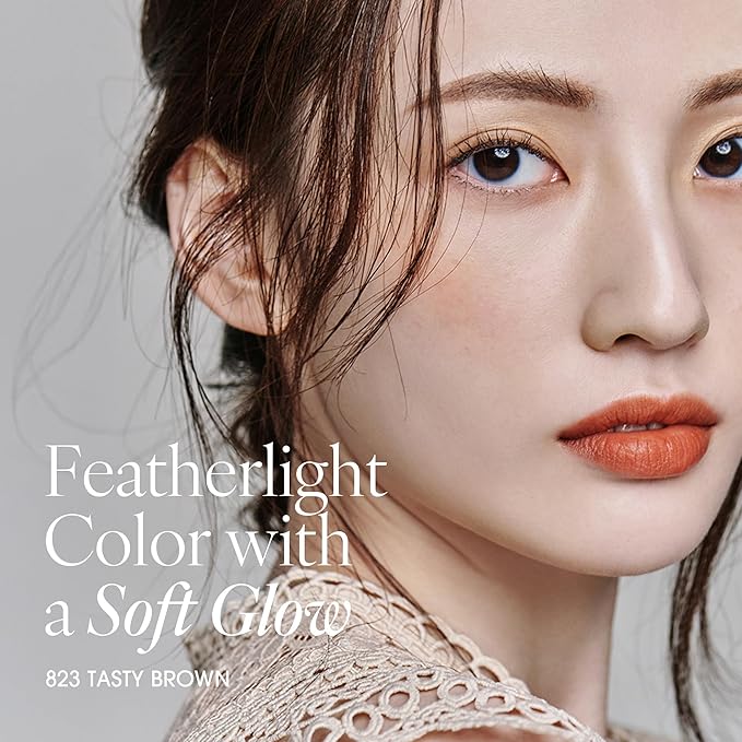 AIR LIPS 823 TASTY BROWN, Lip & Cheek, Natural Soft Matte Finish & Buildable, Airy Formula (1.2g, 0.003 oz.)-Velvo Beauty