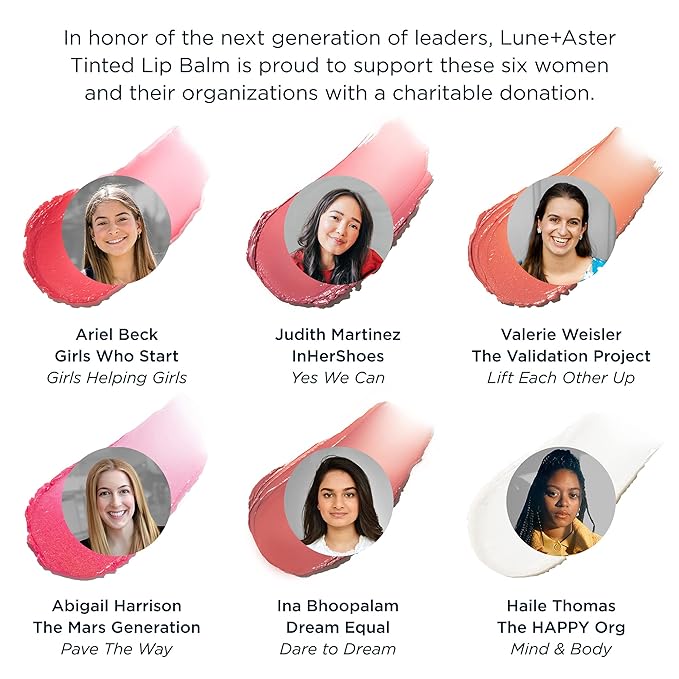 Lune+Aster Tinted Lip Balm - Yes We Can - Vegan, antioxidant-rich vitamins C and E tinted lip balm provides a sheer customizable flush of color for soft, smooth lips-Velvo Beauty