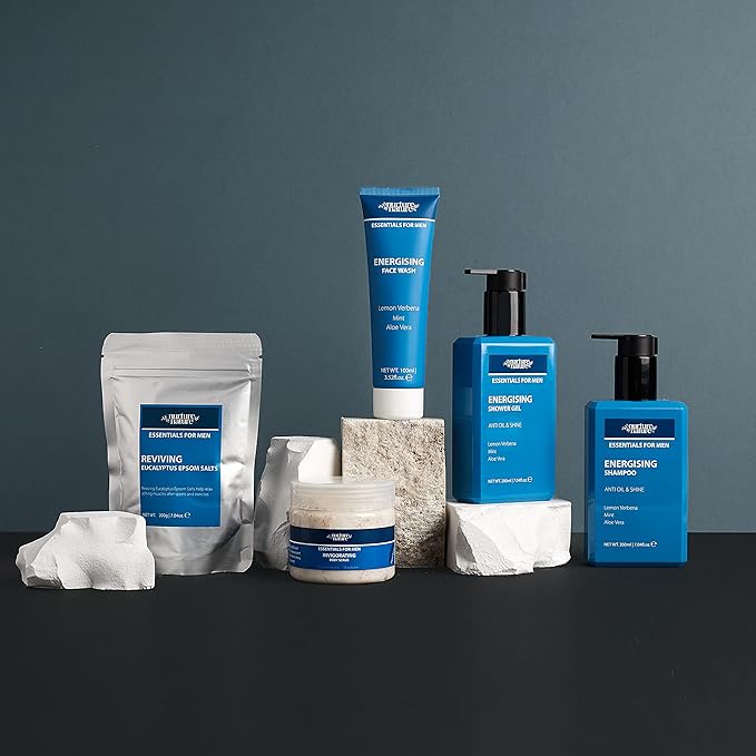Nurture by Nature Mens Gift Set, Fathers Day Gifts, 5 x Men's Body Care Products Included, Gift Set Men, Mens Gift Basket, Men Body Wash Set, Men Bath Set, Self Care for Men, Men's Shower Kit-Velvo Beauty