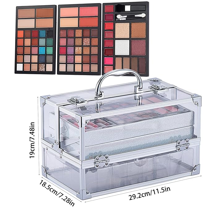 74 Colors Makeup Kit All-in-one Makeup Set, Cosmetic-Gift for Women -Include Makeup Brush Set, Eyeshadow Palette, Brow Powder, Eyebrow Pencil, Lip brush -(Multicolor 102)-Velvo Beauty