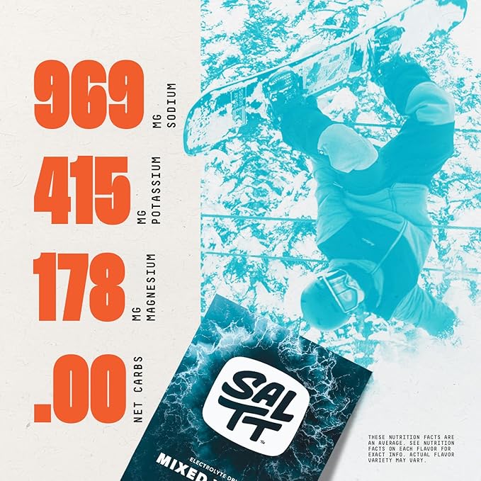 Keto Chow SALTT Electrolytes Powder Packets, All Things Mixed Variety Pack (15 Packets) - Magnesium, Potassium, Sodium, Trace Minerals - Vegan & Gluten Free - Travel Essentials - Made in USA-Velvo Beauty