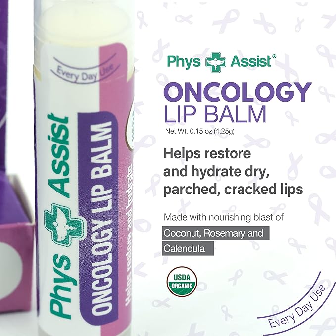 PhysAssist Oncology Cream 4 oz plus Lip Balm. Hydrates and Pampers Stressed skin. Made with a blend of natural Botanicals. Clinically Tested, Non Irritant.-Velvo Beauty