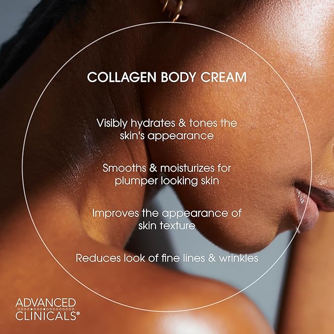 Advanced Clinicals Unscented Collagen Body Cream & Face Moisturizer + Green Coffee Bean Oil Thermo - Firming Body Cream For Women & Men Helps Reduce Appearance Of Cellulite Prone Skin & Dry Skin, 2pc-Velvo Beauty