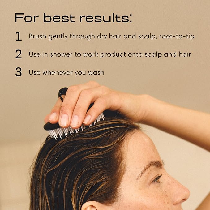 Jupiter Exfoliator Brush For Removing Dandruff & Build-Up - Detangling Scrubber For Wet or Dry Hair - Supports Circulation & Growth - For All Hair Types - Black, 2 Pack-Velvo Beauty