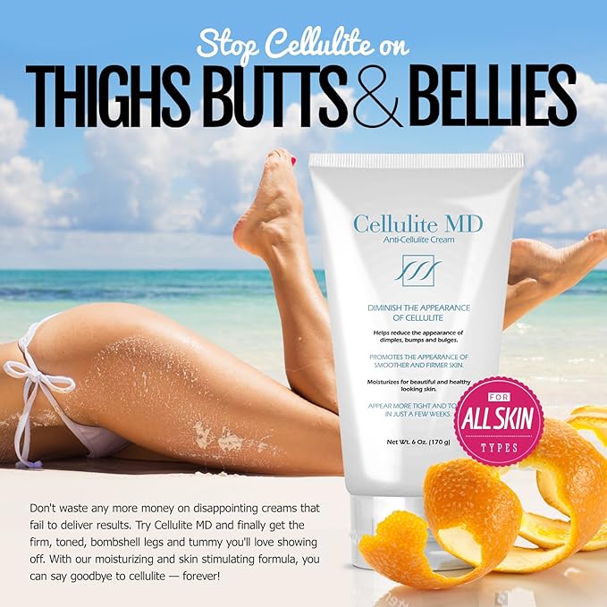 FIRMING TONING Cream Diminish Appearance Of Cellulite 6 oz New by Cellulite MD-Velvo Beauty