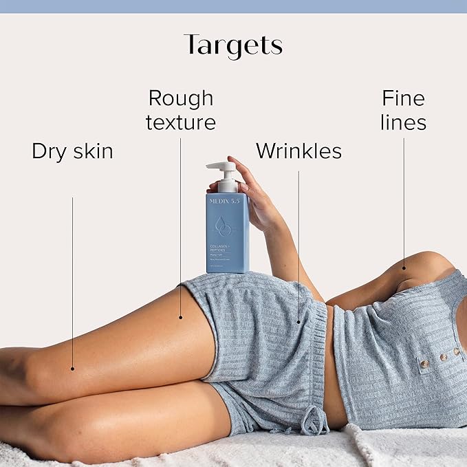 Medix 5.5 Retinol Cream + Collagen Cream Skincare Set Moisturizer Body & Face Lotion | Firming Body Lotion Set Reduces Look Of Sagging Skin, Cellulite, Sun Damage & Crepey Skin For Women, 2PC Bundle-Velvo Beauty