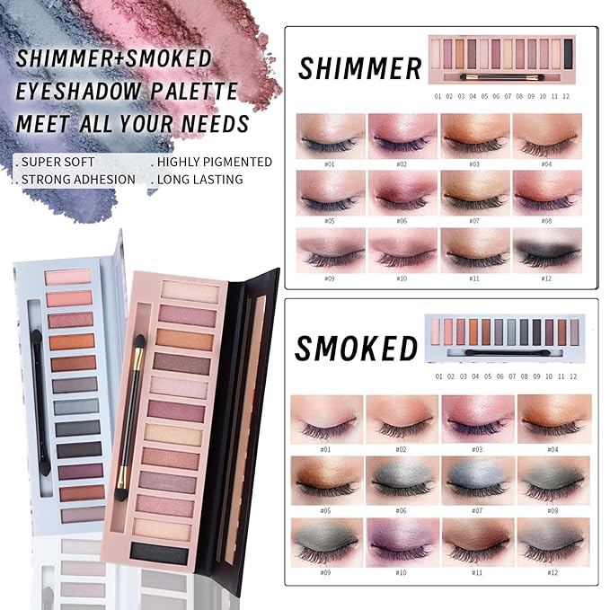 Makeup Set, Makeup Set Kit for Women Girls Teen Full Kit, Multipurpose Makeup Set, Professional & Beginner Makeup Kit Include Foundation, Face Primer, Eyeshadow Palette, Cosmetic Bag-Velvo Beauty