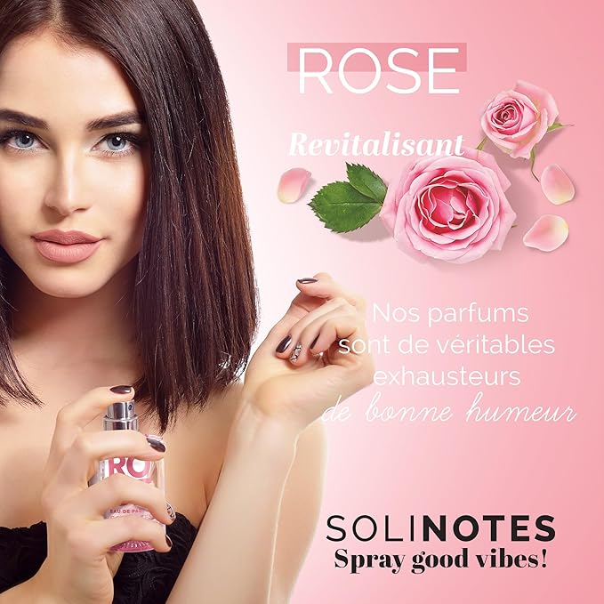 Solinotes Rose Perfume for Women, 1.7 Fl Oz/ 50 ML Eau De Parfum, Delicate Floral and Soothing Scent with Premium Ingredients - Clean Perfume, Cruelty Free, Vegan, Made in France-Velvo Beauty
